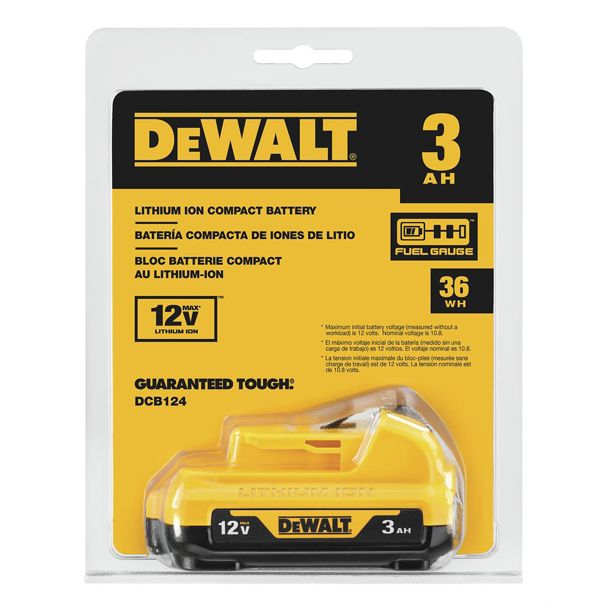 DEWALT 12V MAX 3Ah Battery — LED Indicator, Model# DWTDCB124